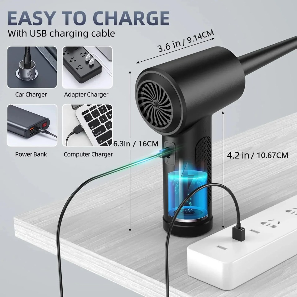 Electric Wireless Air Duster C - Dryer Car Blower recension och pris